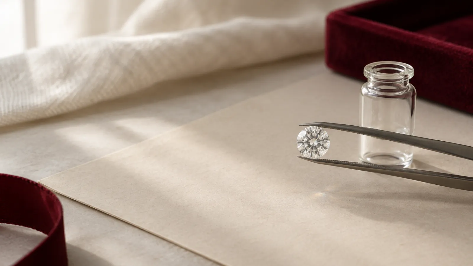 Diamond pendant necklace displayed on a fine jewelry chain