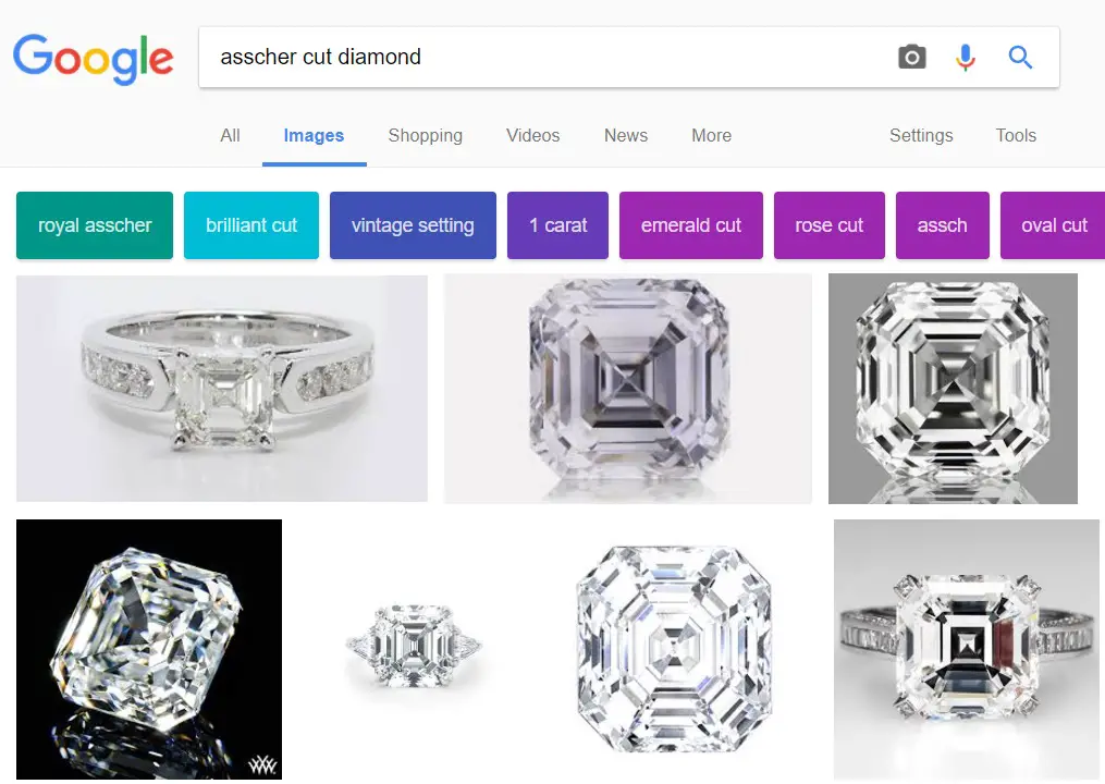 asscher cut diamond - Google Search