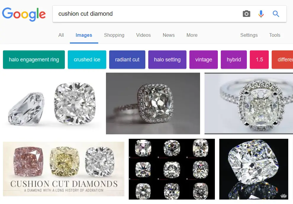 cushion cut diamond - Google Search