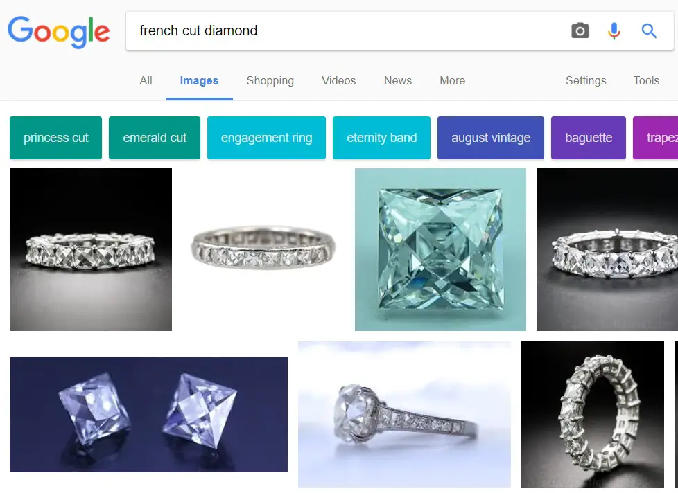 french cut diamond - Google Search