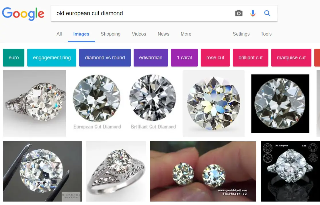 old european cut diamond - Google Search