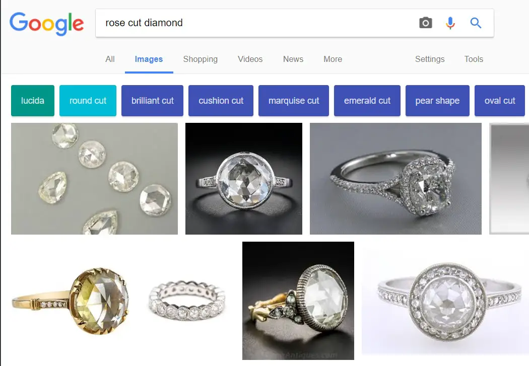 rose cut diamond - Google Search