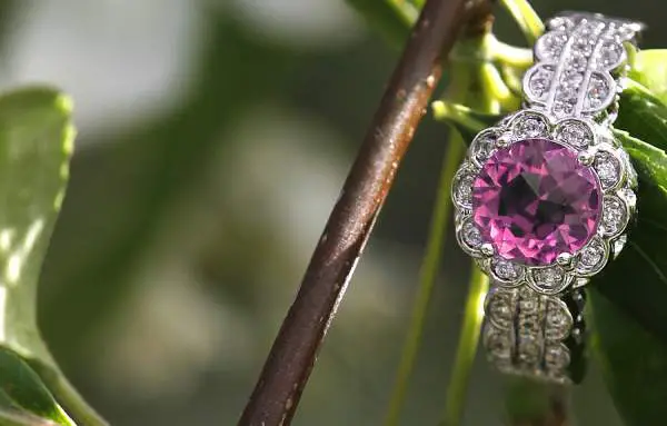 alternative engagement ring stones - pink tourmaline