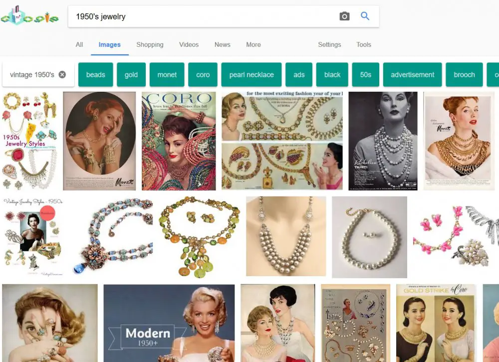 1950s modern era jewelry