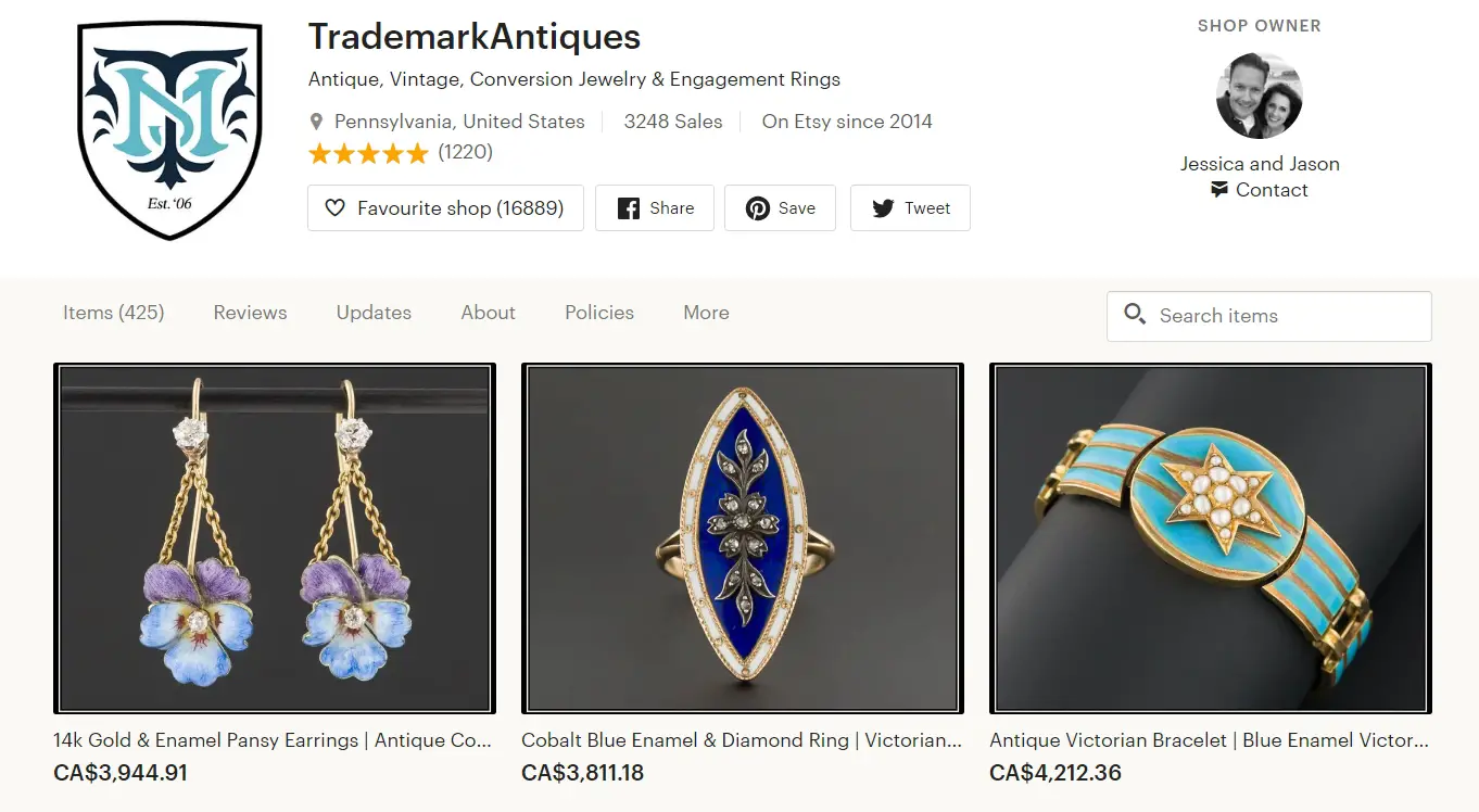 Antique Vintage Conversion Jewelry & by TrademarkAntiques on Etsy