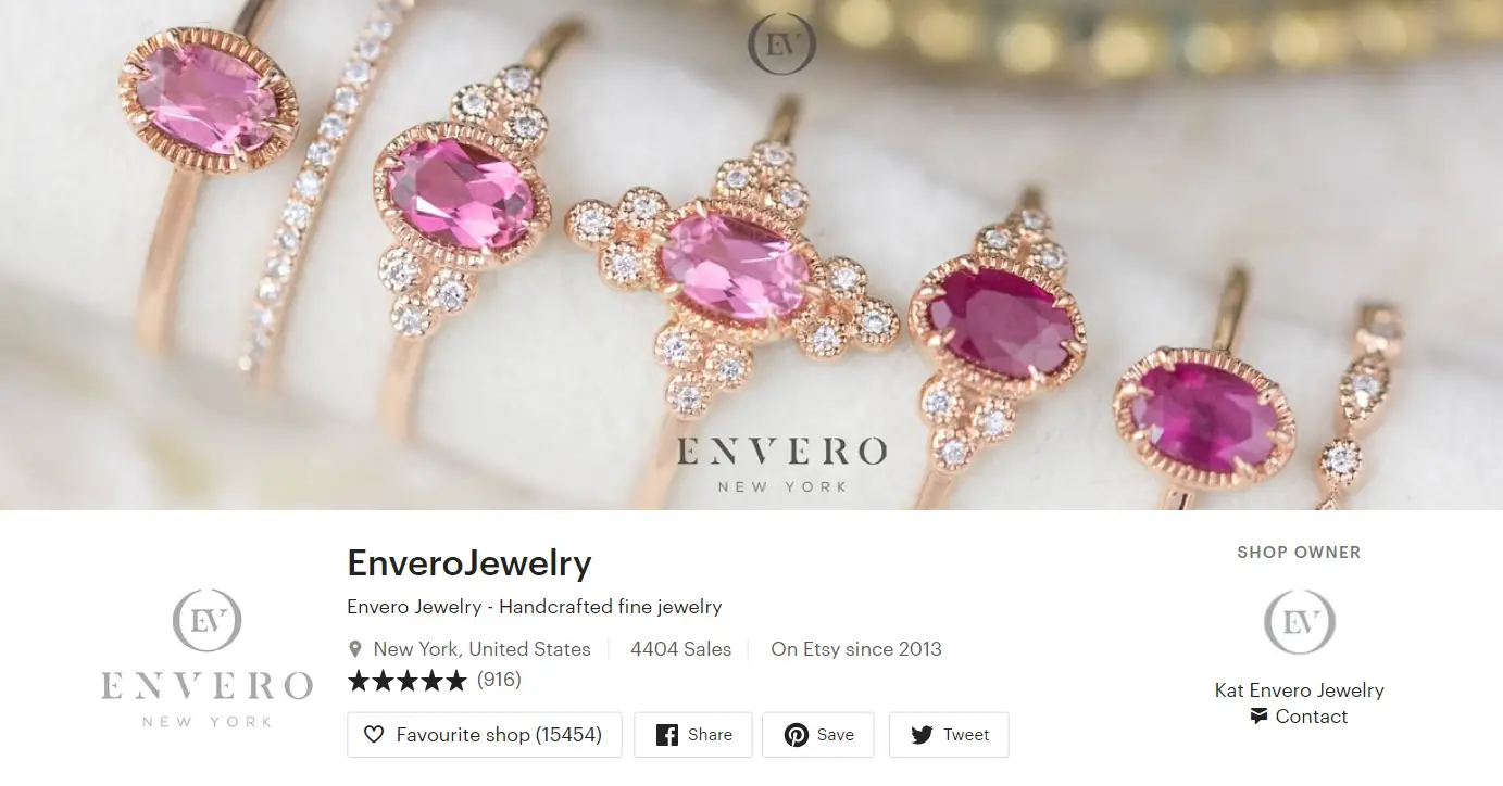 Envero Jewelry Handcrafted fine jewelry by EnveroJewelry on Etsy
