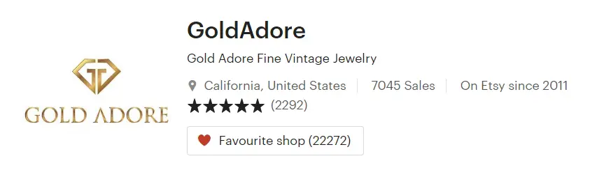 Best Vintage Jewelry Shops - GoldAdore on Etsy