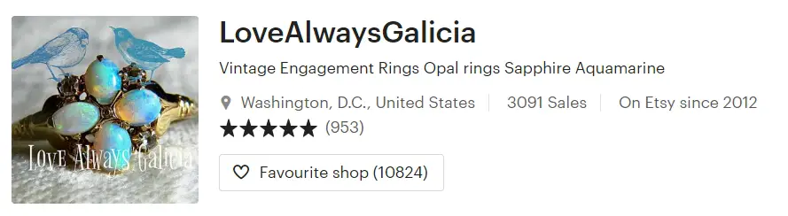 Best Vintage Jewelry Shops on Etsy - LoveAlwaysGalicia on Etsy