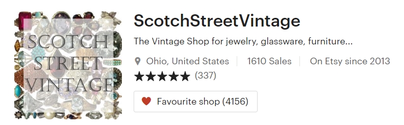 Best Vintage Jewelry Shops on Etsy - ScotchStreetVintage on Etsy