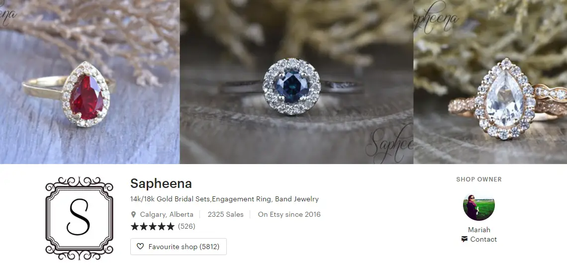 best canadian etsy shops for engagement rings