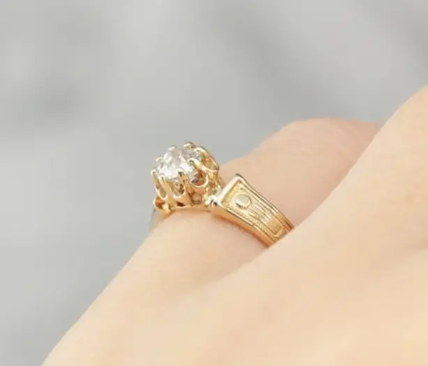 old mine cut diamond ring from MS Jewelers