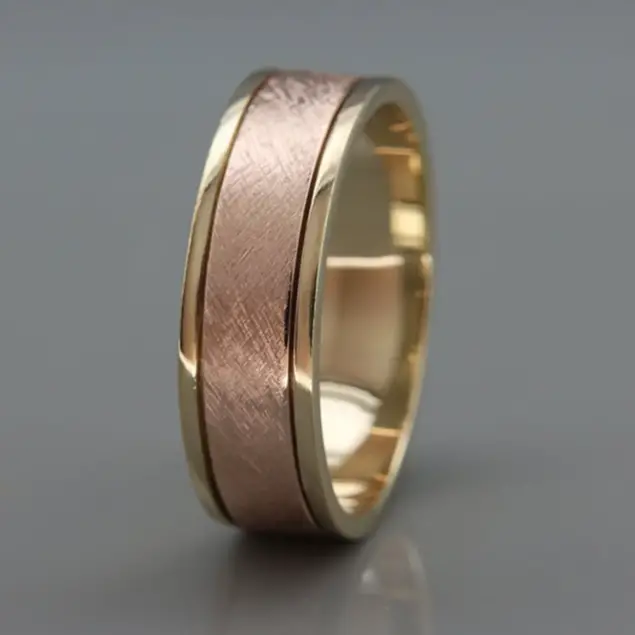 14k Rose Gold Men Wedding Band by Averie Jewelry on Etsy