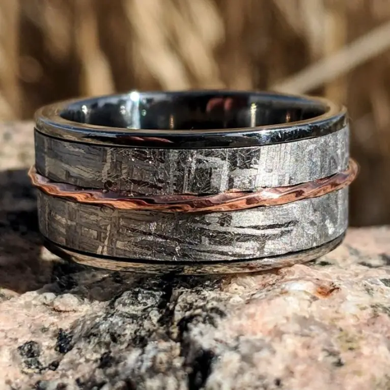 Gibeon Meteorite Ring by Renaissance Jewelry on Etsy