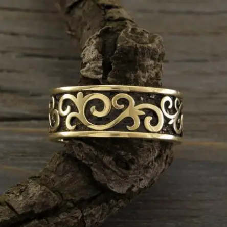 Vintage Style Black Gold Ring by Wedding Rings Store on Etsy