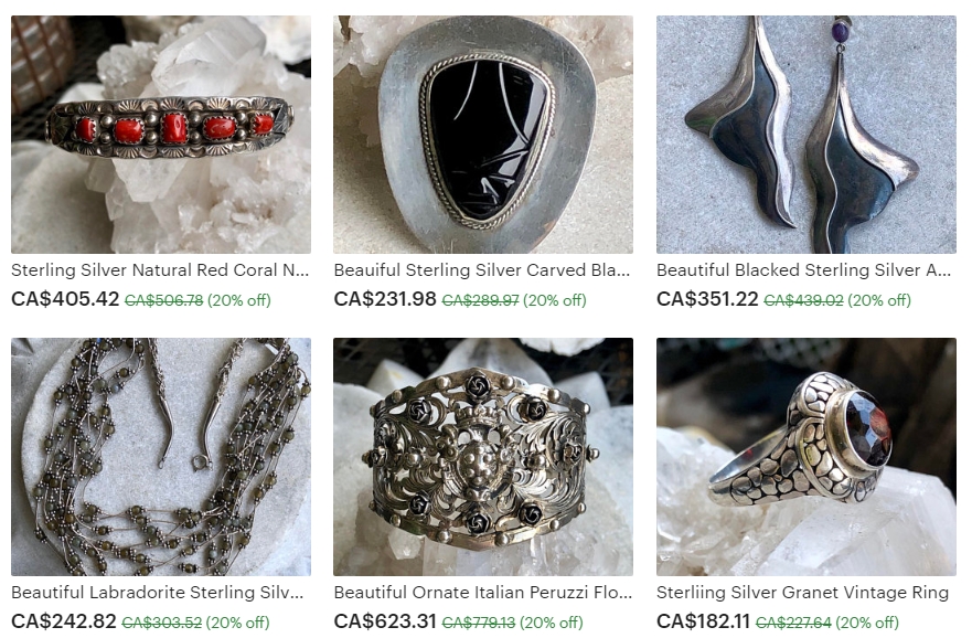 Examples of the Gorgeous Vintage Jewelry Available at Gypsy Road Studio on Etsy