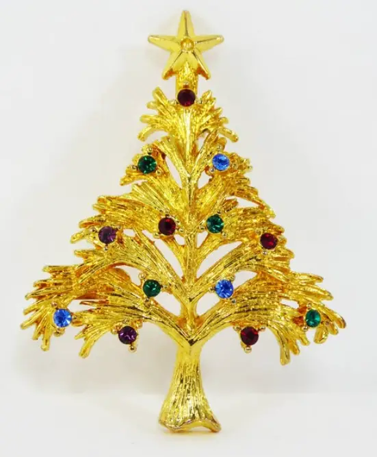 Vintage Eisenburg Ice Christmas Tree Pin from The Jewel Seeker on Etsy