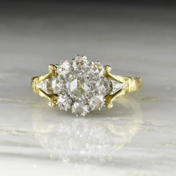 Exquisite Handmade Victorian Revival Rose Cut Diamond Ring from Pebble and Polish on Etsy