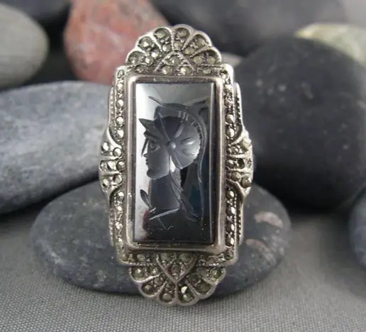 Antique Art Deco 1920s Sterling Silver Ring from Vintage Lust 888 on Etsy