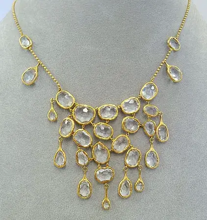 18K GUCCI Crystal Facet Drop Necklace from AskaArtisansbyLisa on Etsy