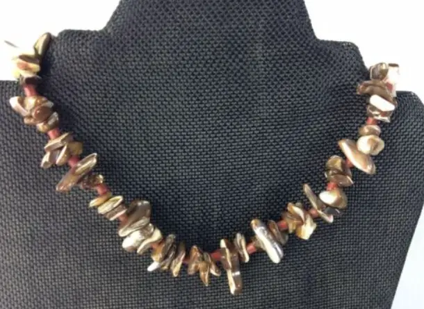 Vintage Alexis Kirk Shell Chips Collar Necklace from eBay