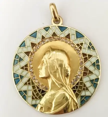Masriera and Carreras Virgin Mary Medal from JoieriaVictorine on Etsy