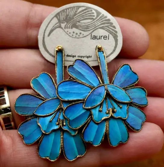 Vintage Laurel Burch Tian-tsui Flower Earrings from MuseumOfJewelry on Etsy