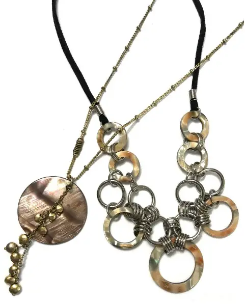 Lia Sophia Abalone Necklaces from SistersFortuneStudio on Etsy