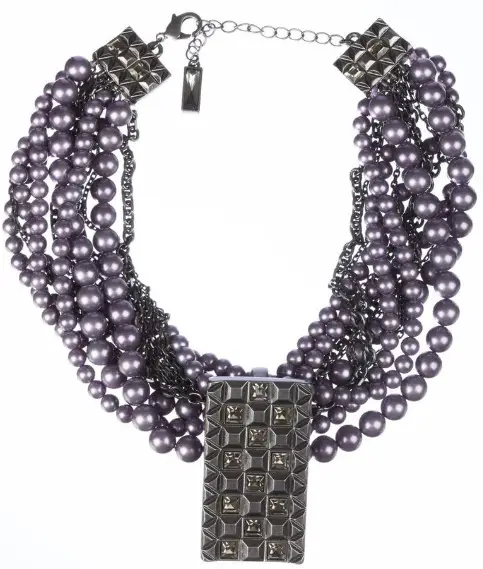 Lia Sophia Faux Purple Pearl Torsade Necklace from MariesCuriosities on Etsy