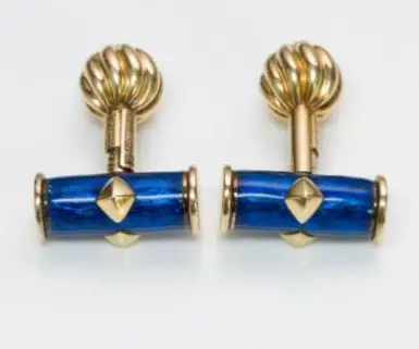 Tiffany & Co. by Jean Schlumberger Blue Enamel Cufflinks