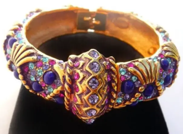 Barrera Jewel Encrusted Cuff Bracelet from cherrylippedroses on Etsy