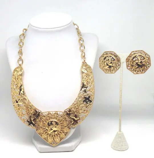 Vintage Jose Barrera Avon Necklace and Clip from ParadiseVintageJewel on Etsy