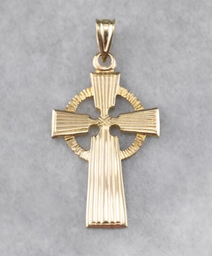 14K Gold Celtic Cross Cross Pendant from MSJewelers on Etsy