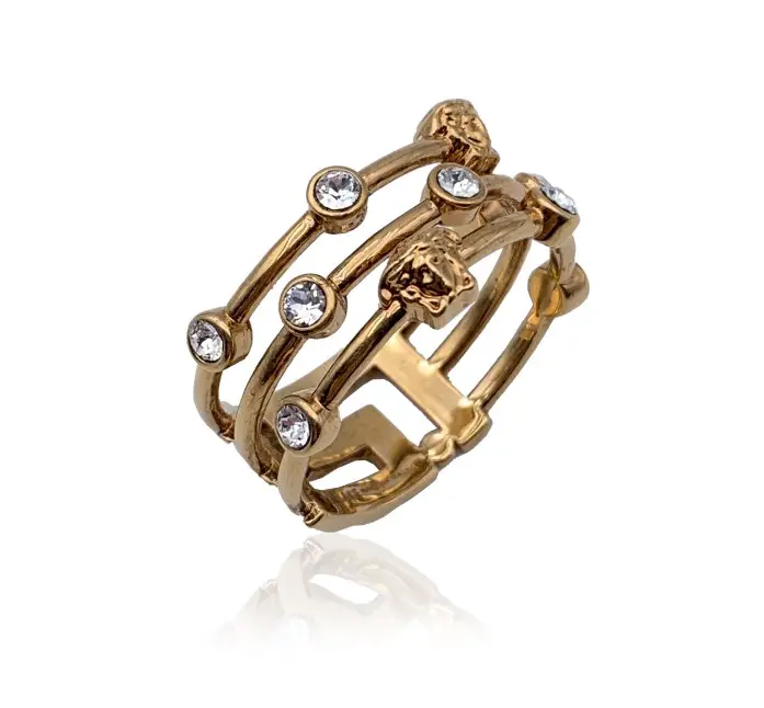 Authentic Versace Gold and Crystals Medusa Head Ring from Opherty and Ciocci 2 on eBay