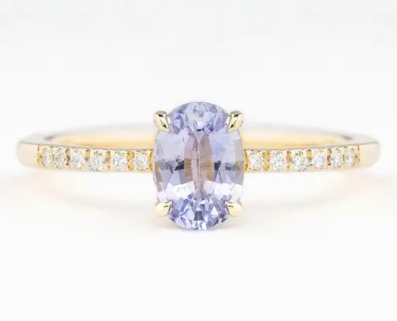 1ct Oval Lavender Sapphire Engagement Ring from EnveroJewelry