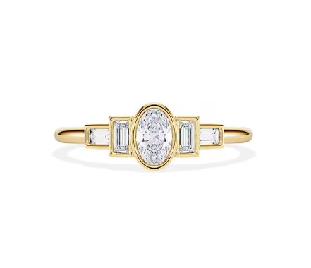 Art Deco Bezel Set Engagement Ring from BocajNarima