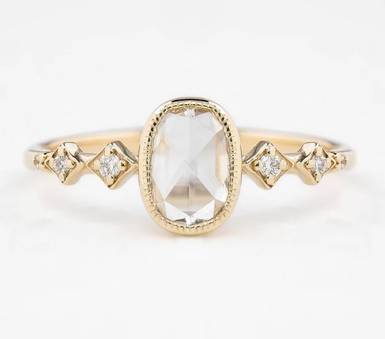 Oval Rose Cut Diamond Ring from EnveroJewelry
