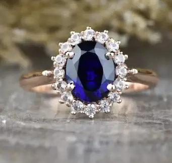 Oval Sapphire Engagement Ring from Sapheena