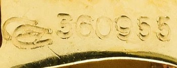 CC jewelry mark and serial number