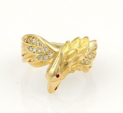 Carrera y Carrera Diamond Ruby Eagle Ring from mycollectioninc on eBay