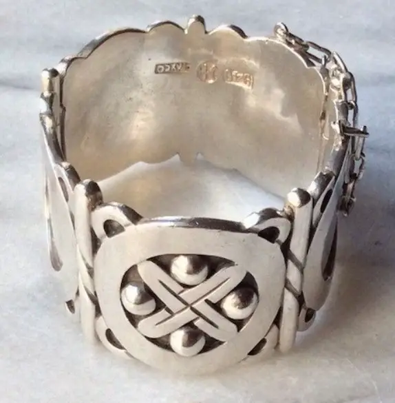 1940s Hector Aguilar Silver Panel Bracelet from PeachyGlitters on Etsy
